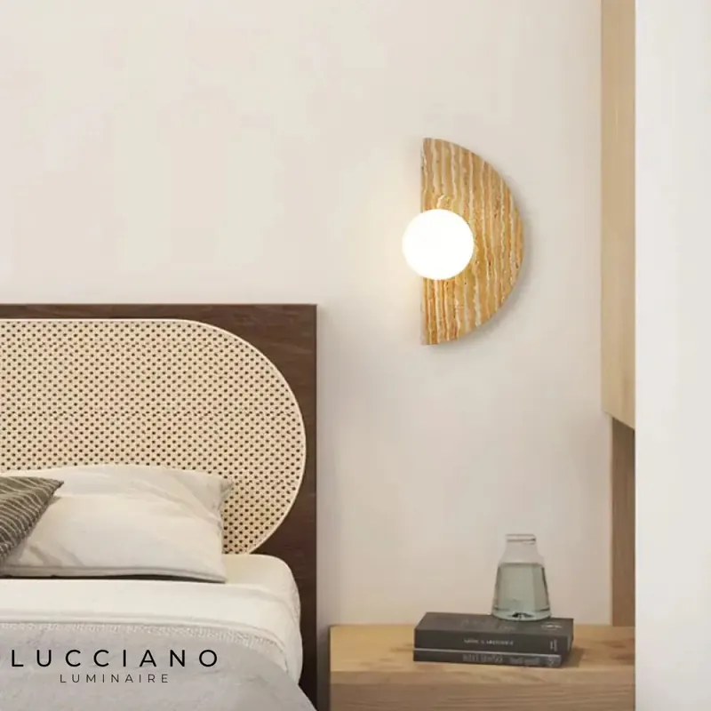 Artistic wall light elegantly hung