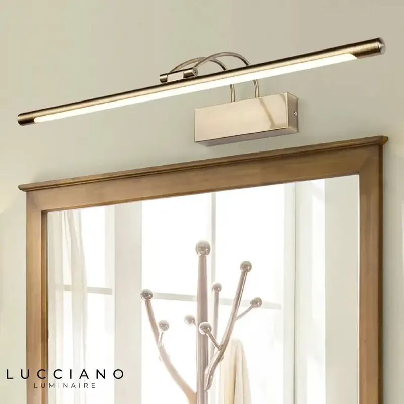Sleek modern golden wall light with integrated LED