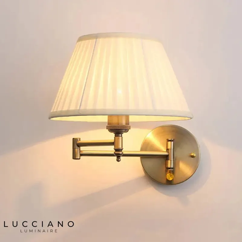 Compact and practical gold telescopic wall light