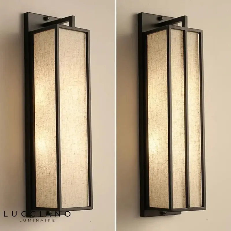 Black wall light simple design LED traditional elegant lantern