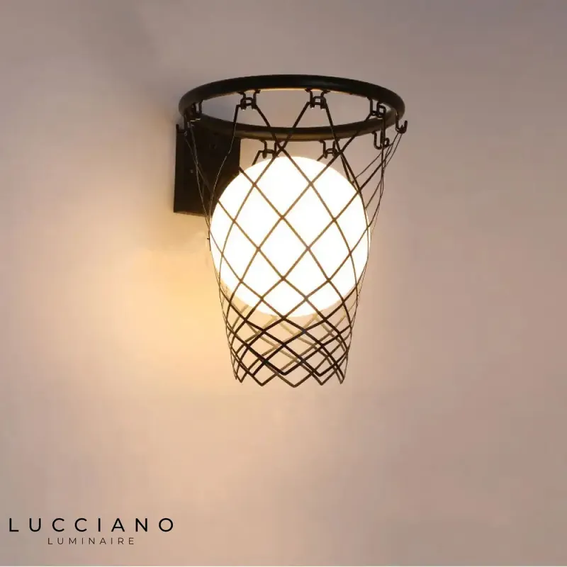 Creative unique and designer black wall light