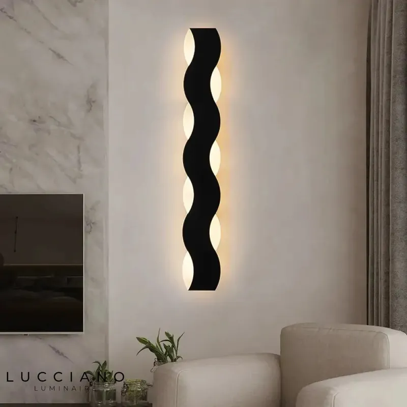 Sleek minimalist black LED wall light
