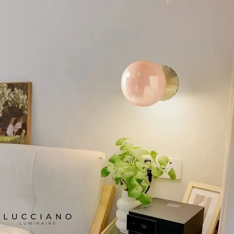 Vintage Glass LED Wall Sconce Soft Light