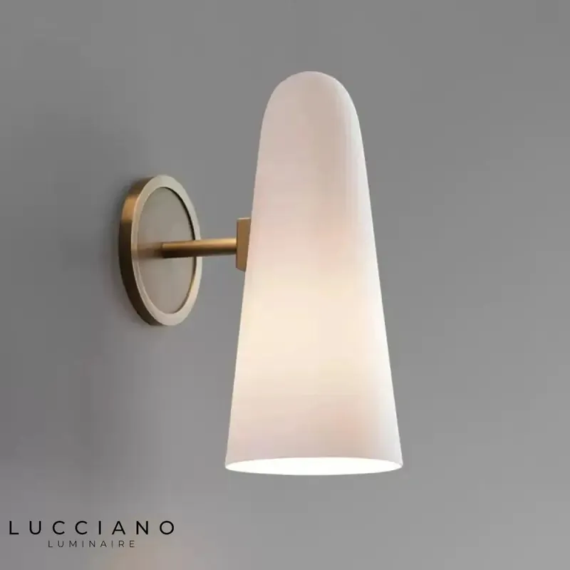 White industrial vintage copper wall sconce