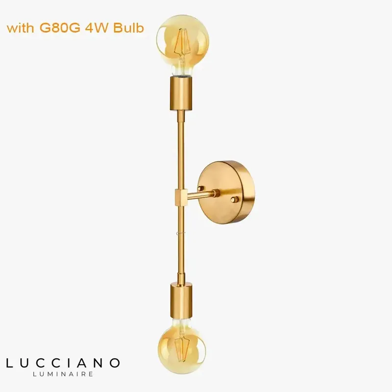 Vintage elegant golden designer retro wall light