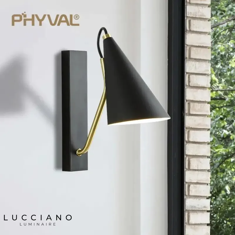 Sleek Nordic Black LED Wall Sconce