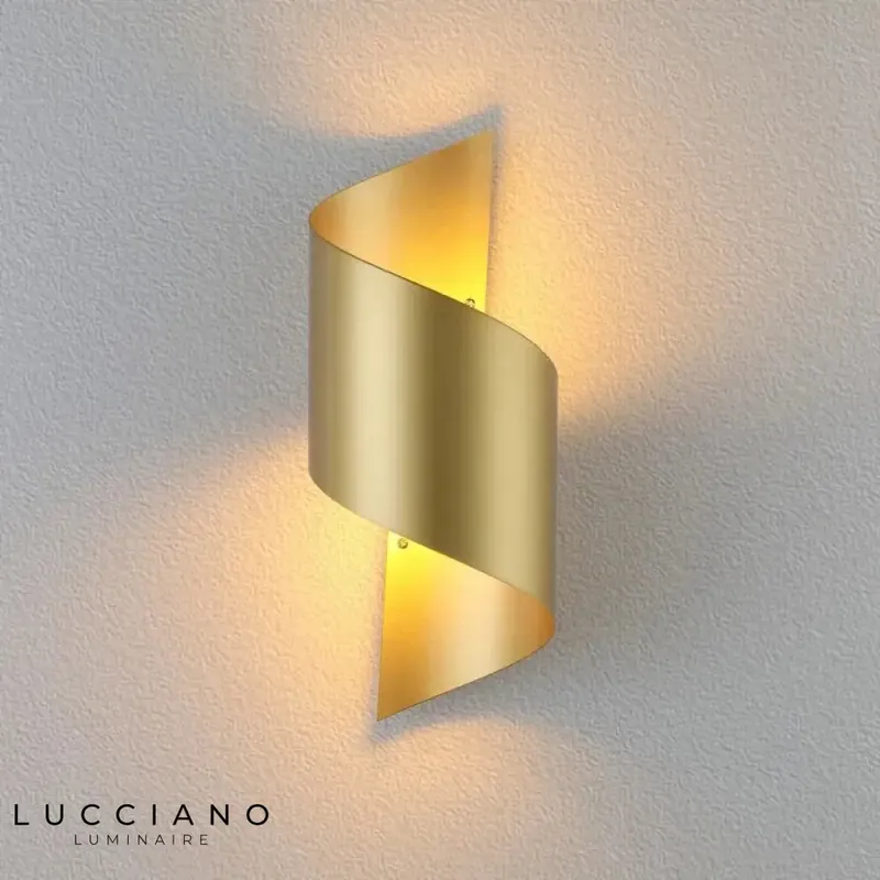 Designer gold wall lamp elegant contemporary lighting