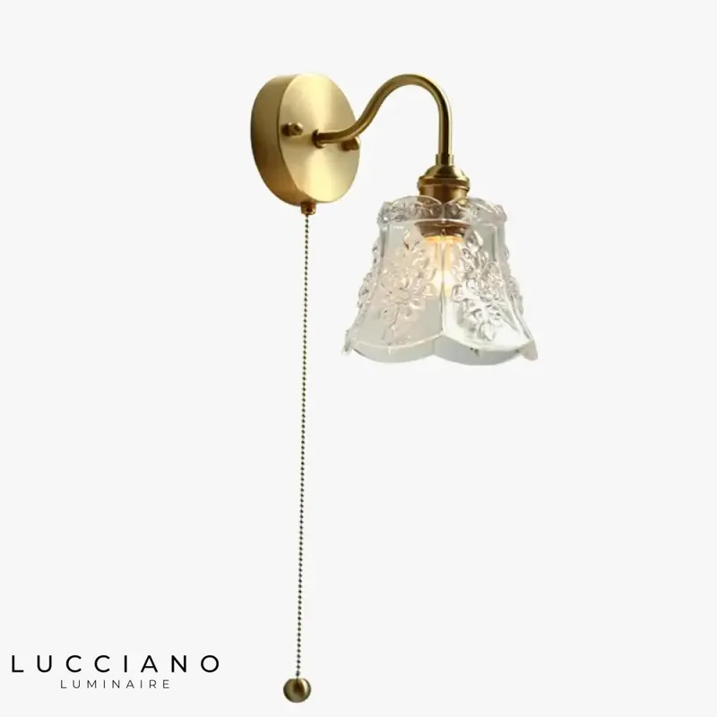 Designer LED wall light gold elegant copper pendant