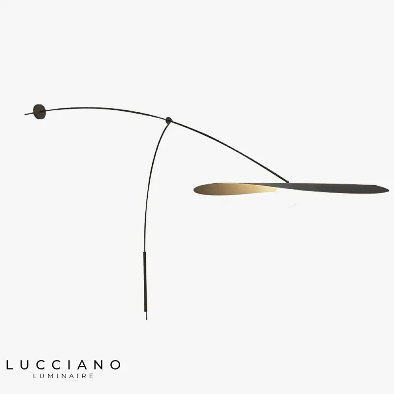 Black retro elegant vintage industrial design wall light