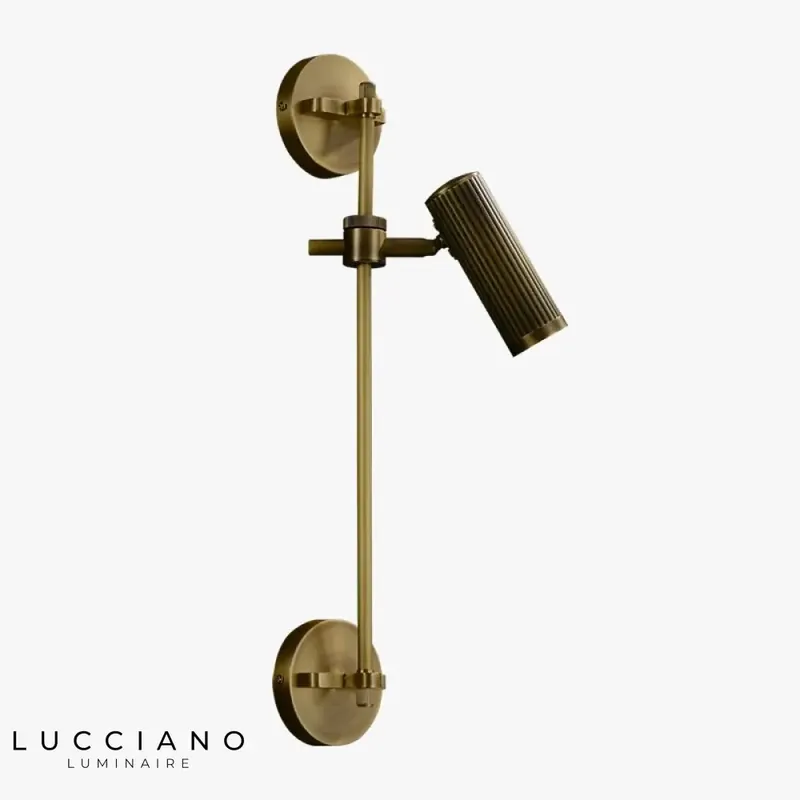 Vintage Industrial Elegant Gilt Copper Designer Wall Light