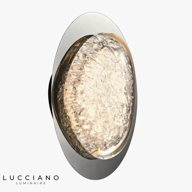 Artistic LED wall lamp with contemporary crystalline elegance