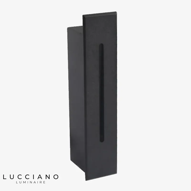 Black designer waterproof outdoor LED wall light