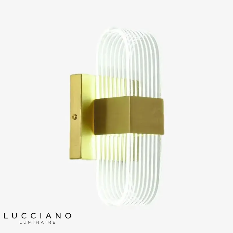 Stylish modern gold luminous wall light