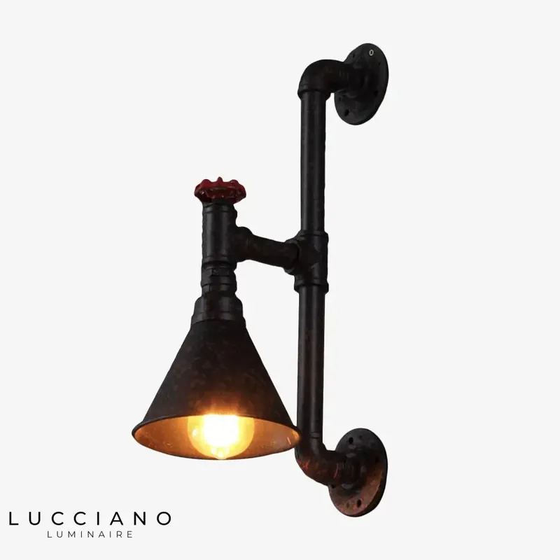 Stylish industrial contemporary design wall lamp.