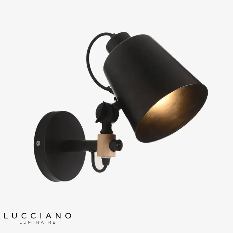 White industrial modern design metal wall light