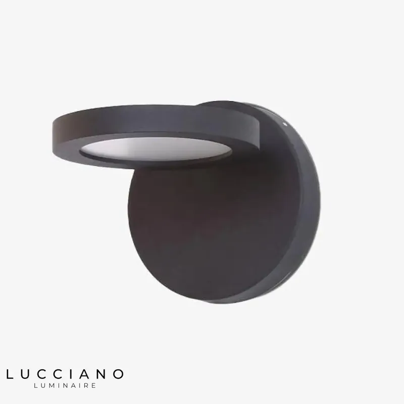 Black LED wall light, elegant minimalist design