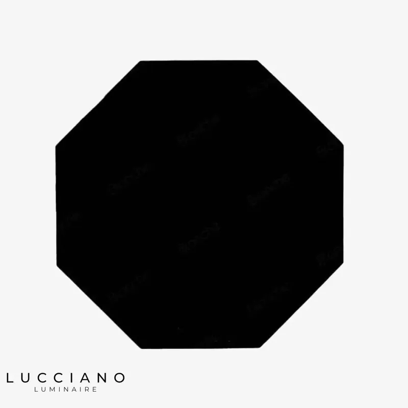 Black designer metal wall light with luminous geometry