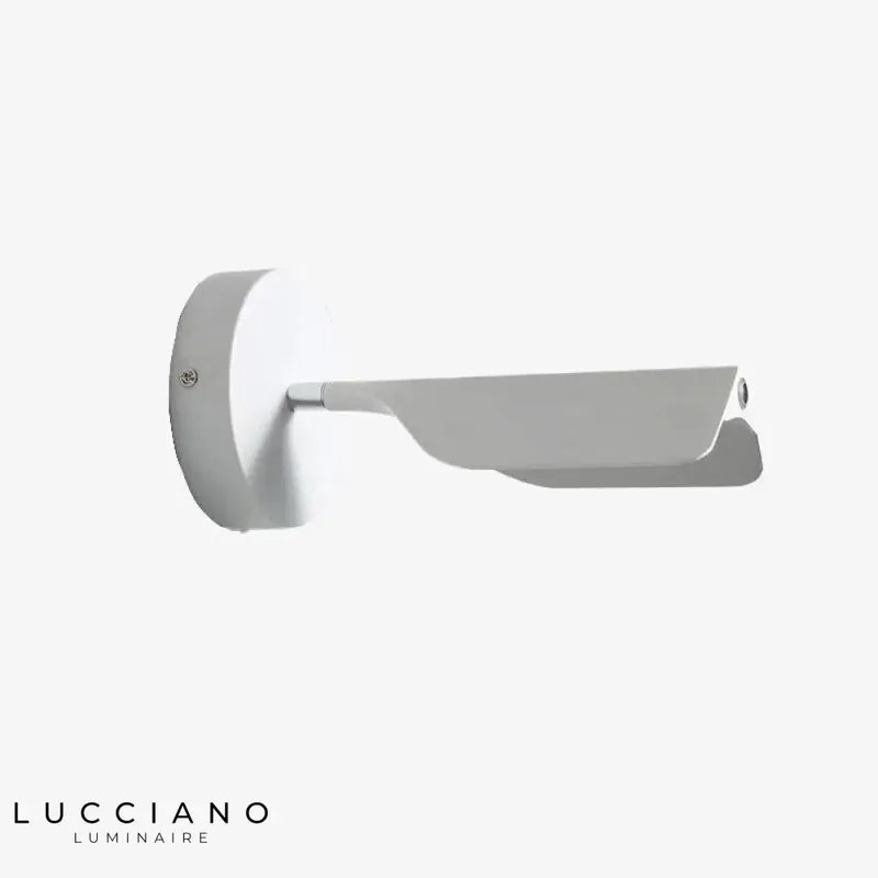 Contemporary architectural metallic design white wall light