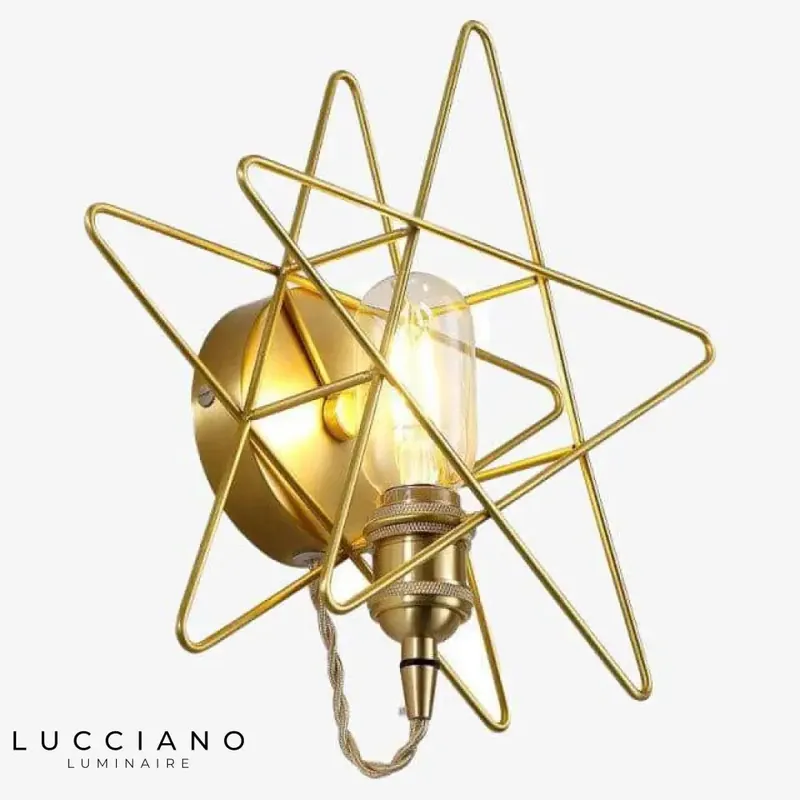 Astral luminous design gold wall light