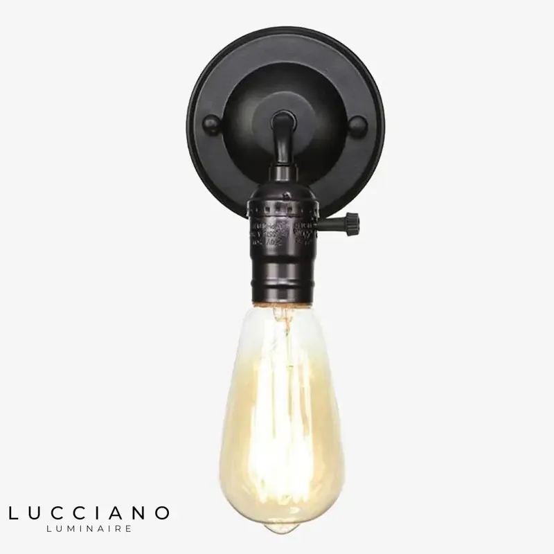 Black industrial wall light retro vintage lighting fixture