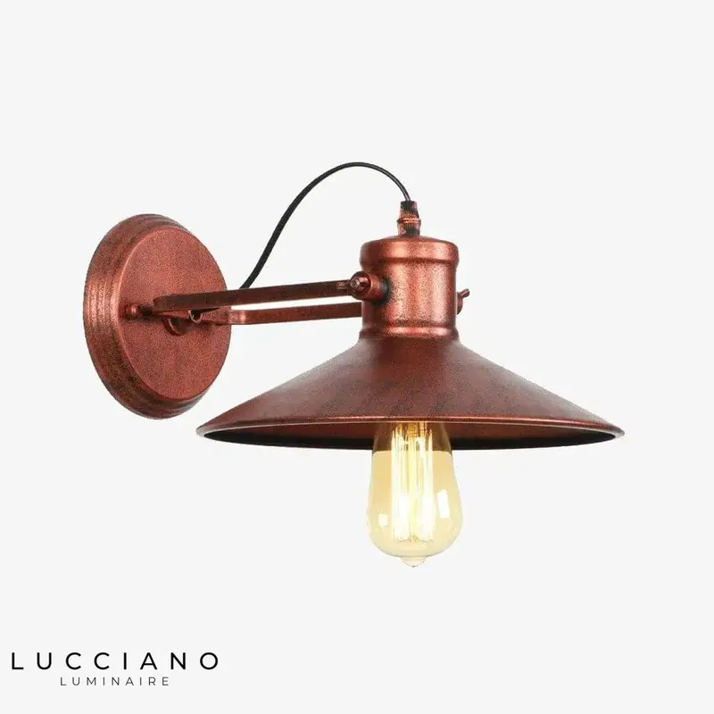 Designer gilded retro industrial vintage decor brass wall lamp