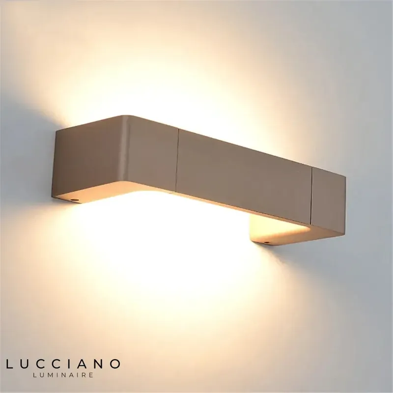 Stylish outdoor LED wall light with luminous design