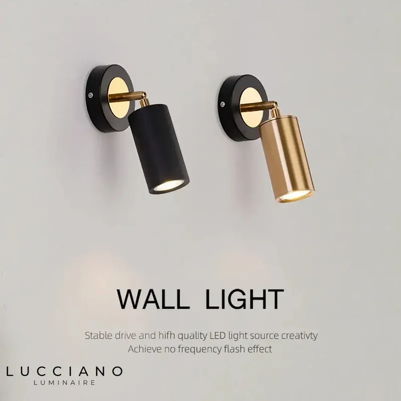 Stylish wall lamp rotating design bedroom living room