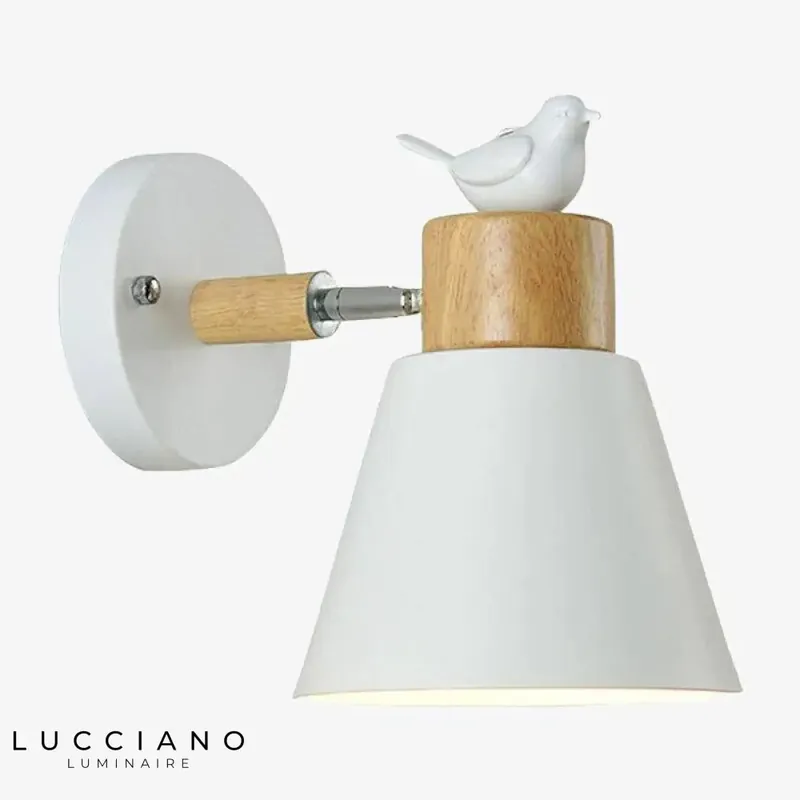 Stylish modern bird-design wall light.
