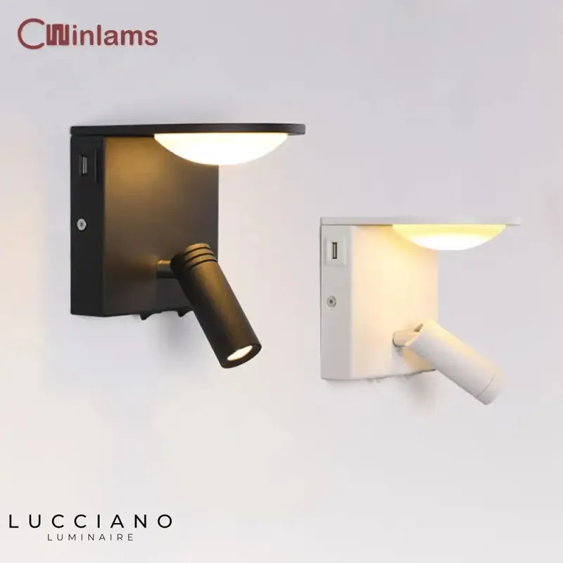 Smart LED multi-function rotating wall light.