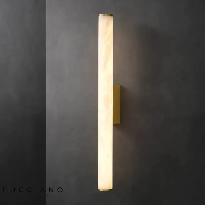 Sophisticated marble and copper wall light.