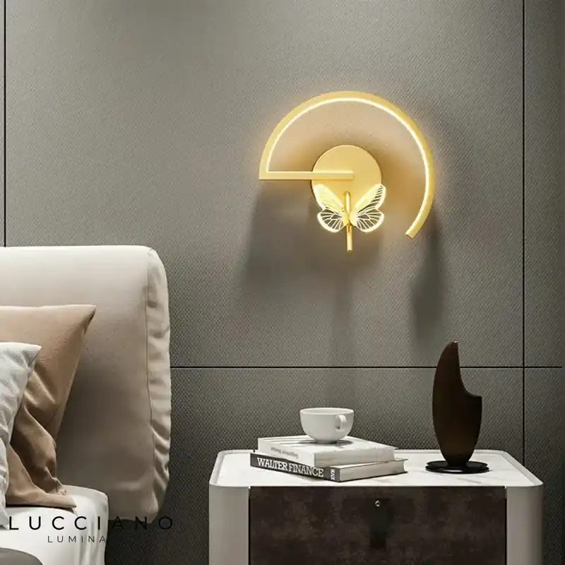 Butterfly-design LED wall light.