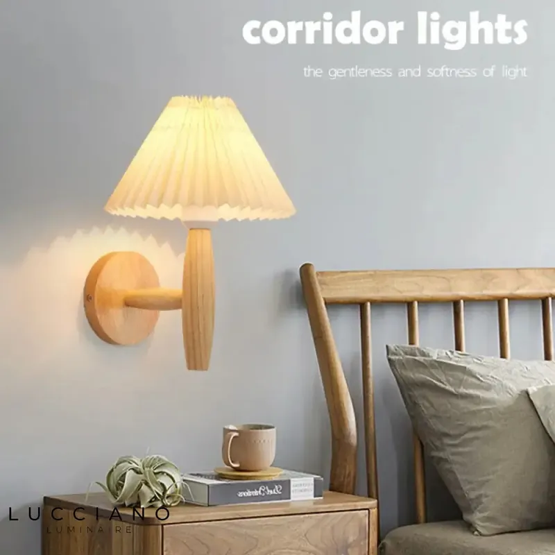 Stylish modern wooden wall light