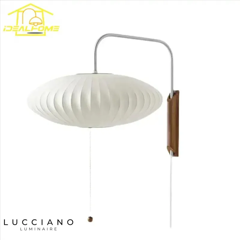 Contemporary elegant silk wall light
