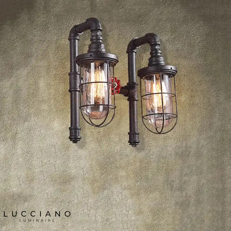 Vintage metal retro design wall light