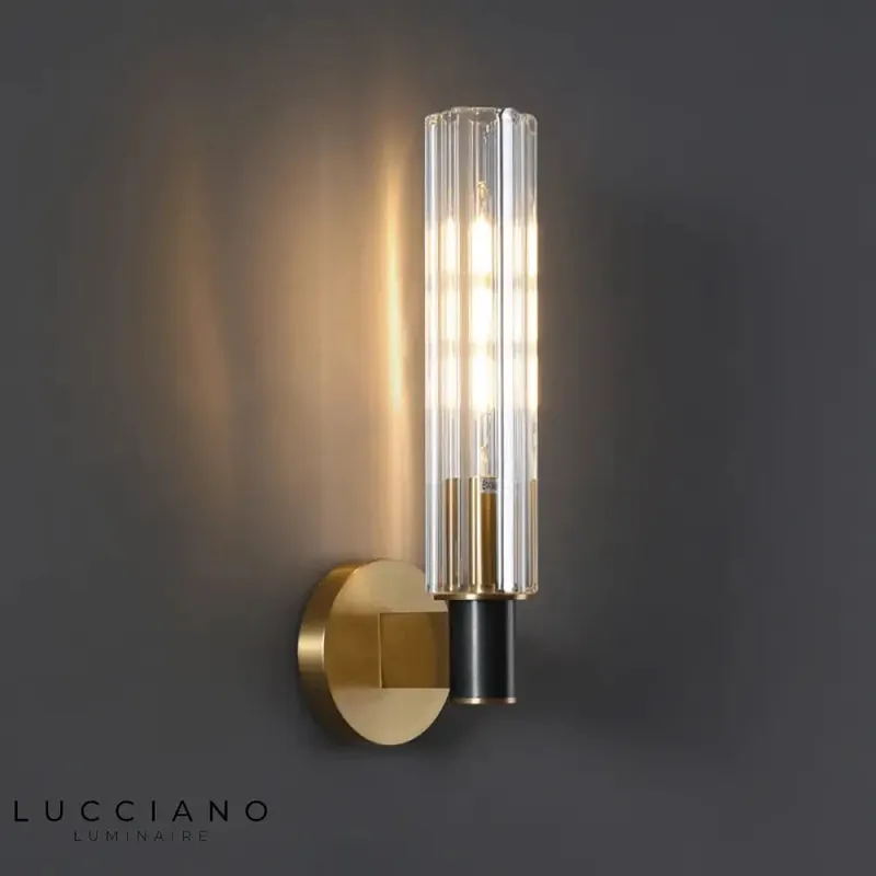 Brass bedroom wall light