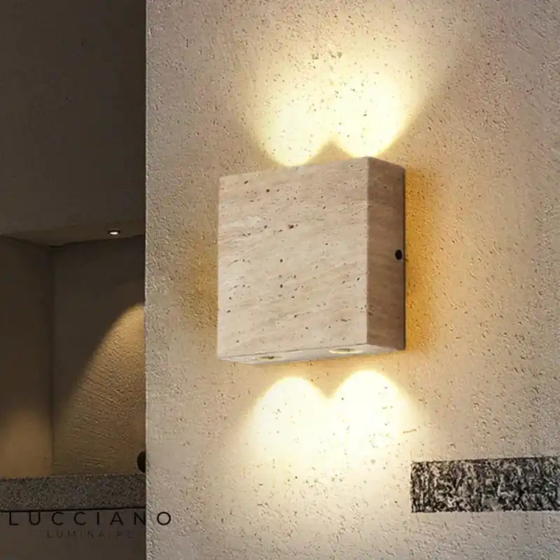 designer natural stone wall light