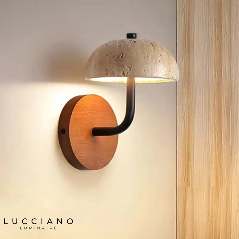 Chic Scandinavian stone wall light