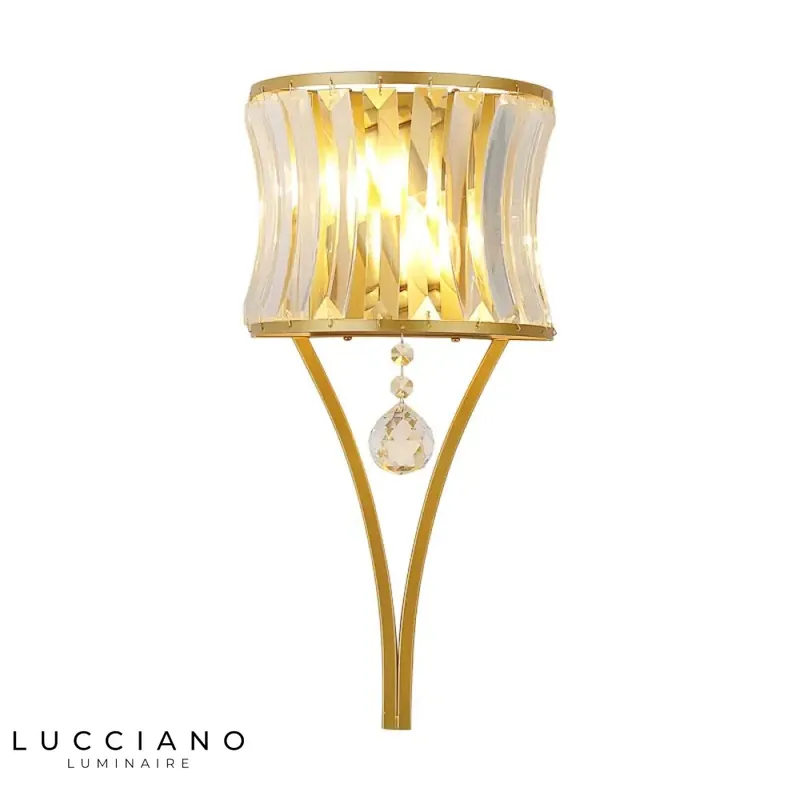 crystalline wall light refined luminescence