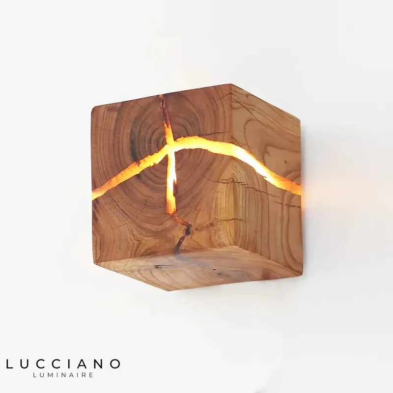 Solid Scandinavian minimalist wooden wall light.