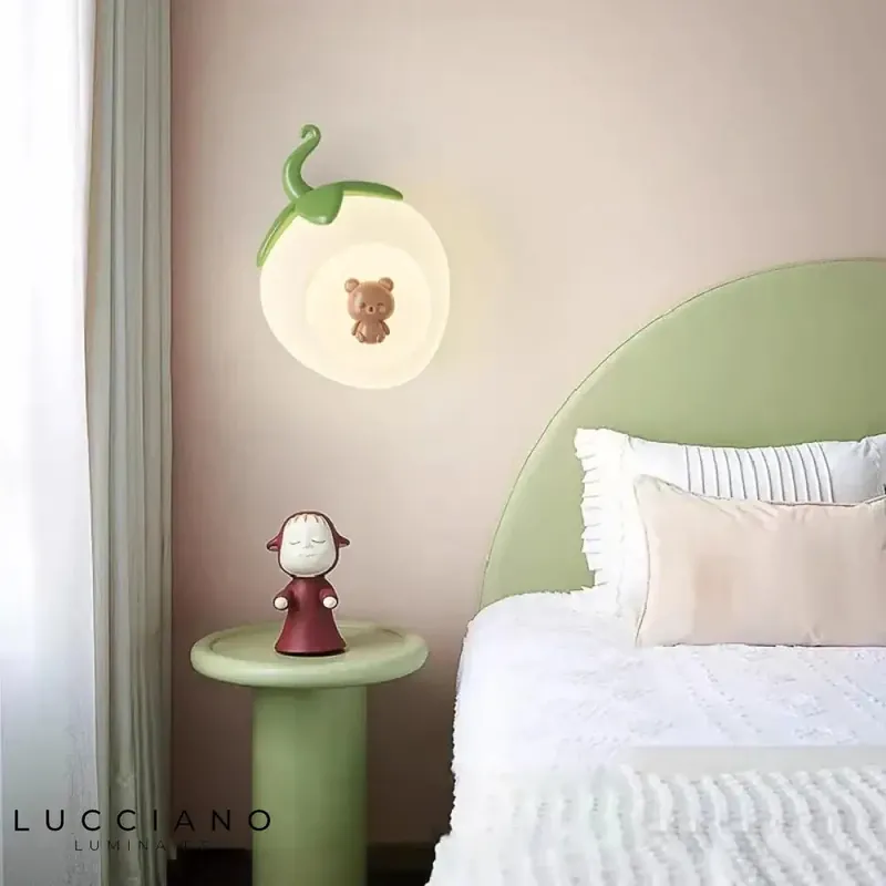 Adorable animal wall light for a child's bedroom