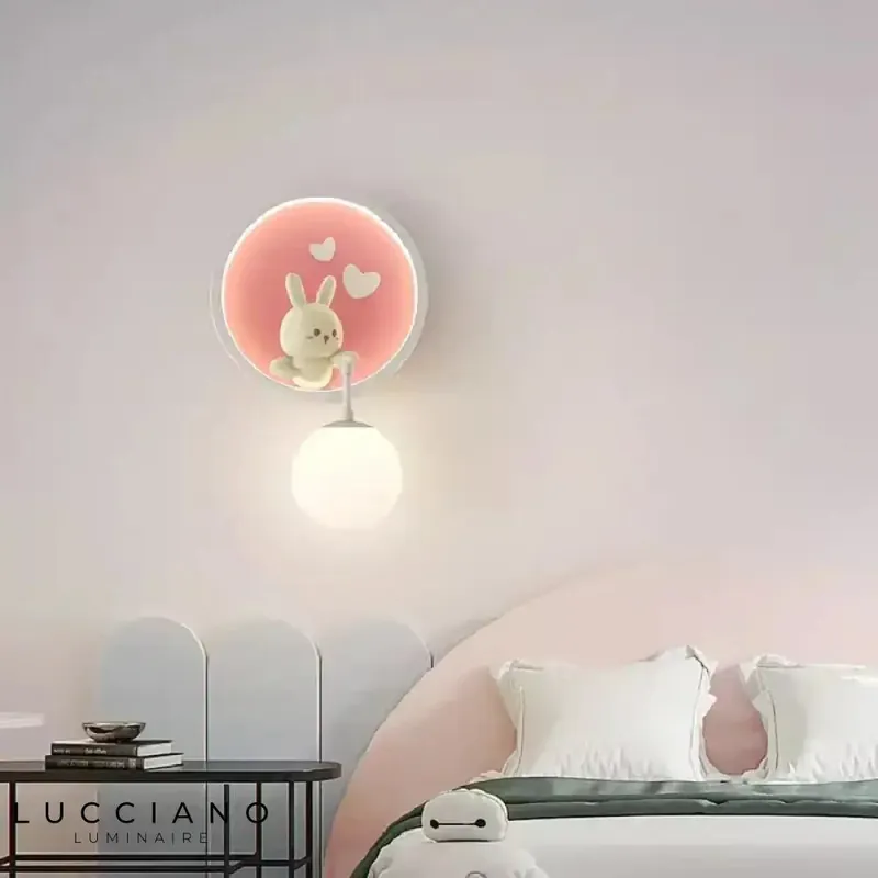 Stylish rabbit wall light, trendy decor.