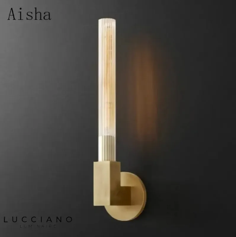 Sleek minimalist translucent wall light.