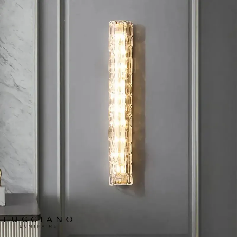 Contemporary design crystalline LED wall light