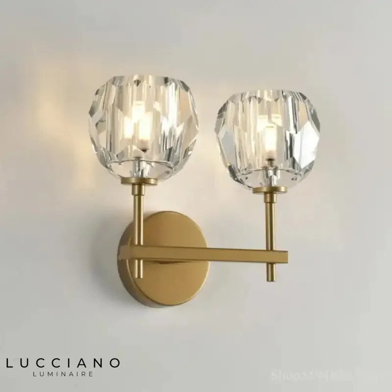 Contemporary design luminous crystal wall light