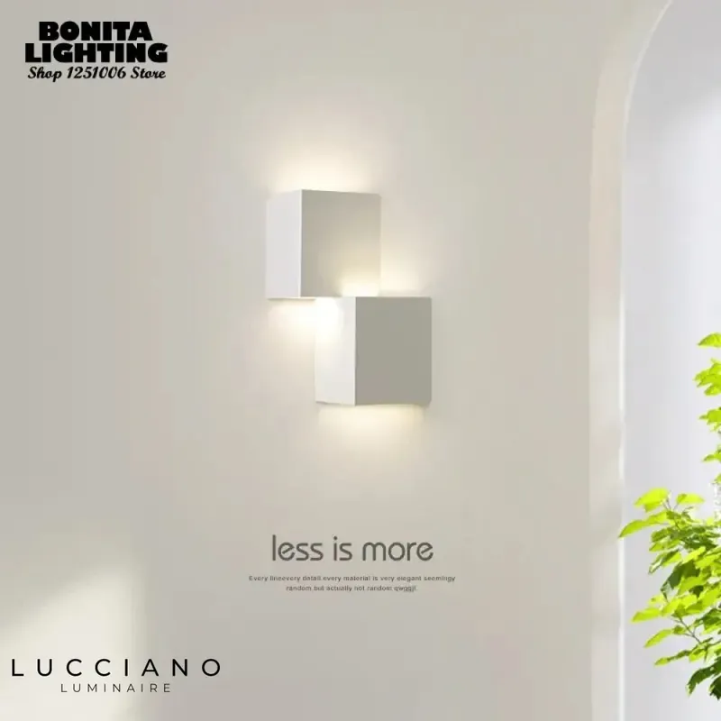 Abstract cubist design acrylic wall lamp