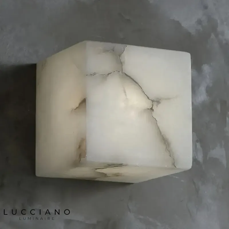 Contemporary sleek design marble wall light