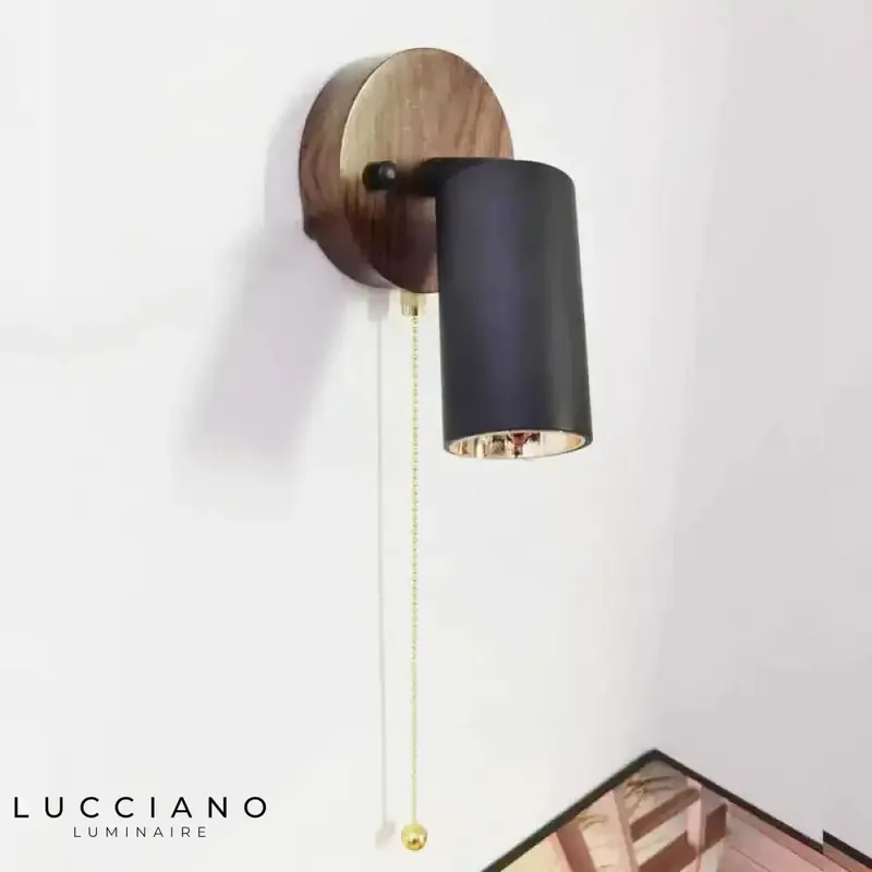Unique swivel design Japanese wall light