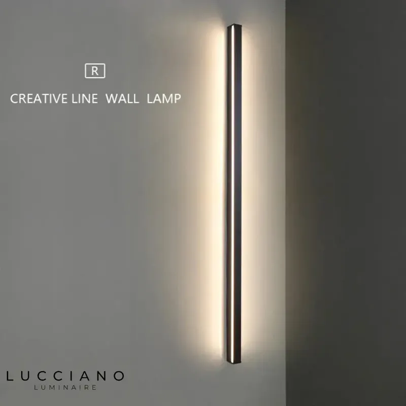 Sleek LED wall light, Scandinavian elegance