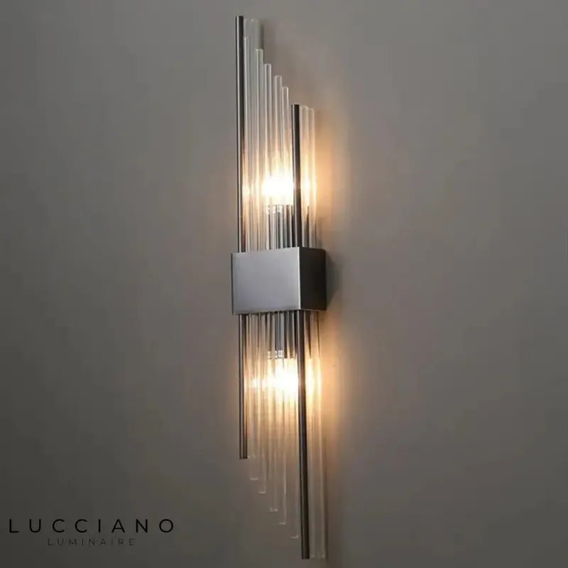 Chic Scandinavian crystalline LED wall light.