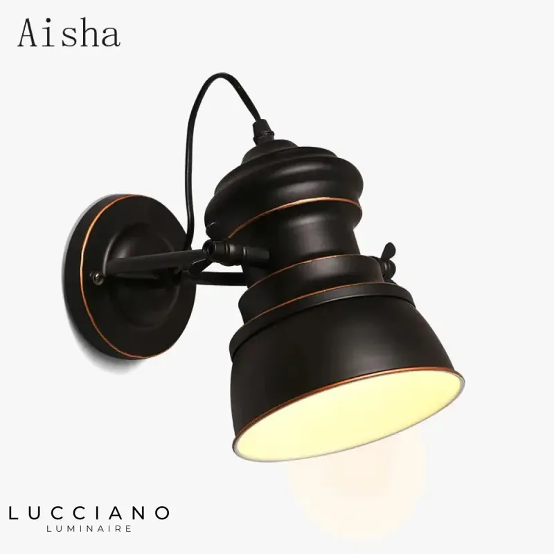 Vintage chic factory style retro wall light.